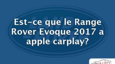 Est-ce que le Range Rover Evoque 2017 a apple carplay?