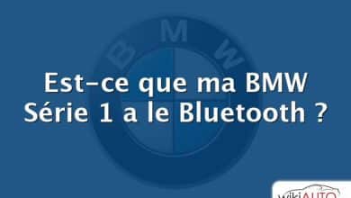 Est-ce que ma BMW Série 1 a le Bluetooth ?