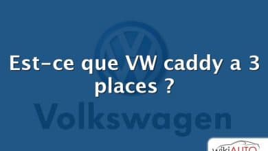 Est-ce que VW caddy a 3 places ?