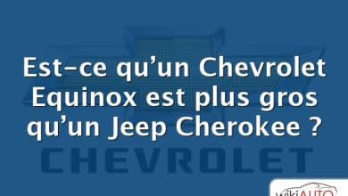 Est-ce qu’un Chevrolet Equinox est plus gros qu’un Jeep Cherokee ?