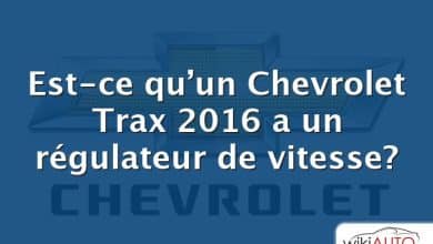 Est-ce qu’un Chevrolet Trax 2016 a un régulateur de vitesse?