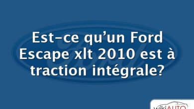 Est-ce qu’un Ford Escape xlt 2010 est à traction intégrale?