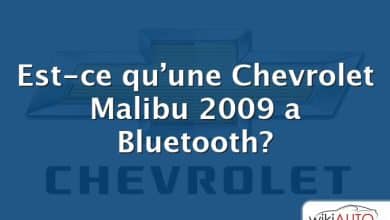 Est-ce qu’une Chevrolet Malibu 2009 a Bluetooth?
