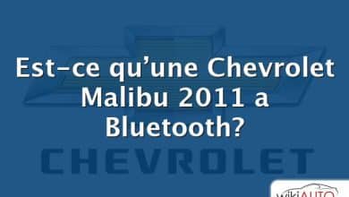 Est-ce qu’une Chevrolet Malibu 2011 a Bluetooth?