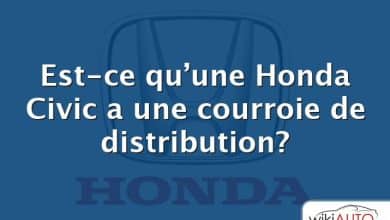 Est-ce qu’une Honda Civic a une courroie de distribution?