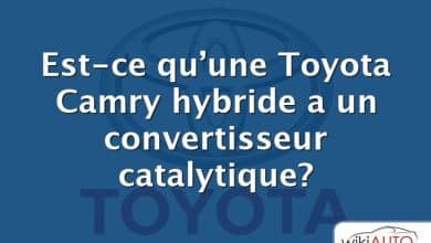 Est-ce qu’une Toyota Camry hybride a un convertisseur catalytique?