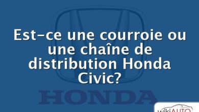 Est-ce une courroie ou une chaîne de distribution Honda Civic?