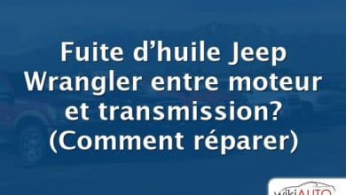 Fuite d’huile Jeep Wrangler entre moteur et transmission?  (Comment réparer)