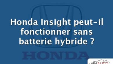 Honda Insight peut-il fonctionner sans batterie hybride ?