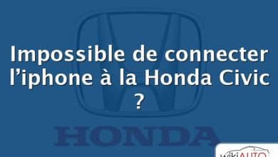 Impossible de connecter l’iphone à la Honda Civic ?