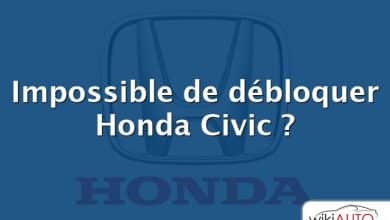 Impossible de débloquer Honda Civic ?