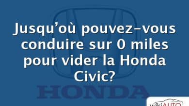 Jusqu’où pouvez-vous conduire sur 0 miles pour vider la Honda Civic?