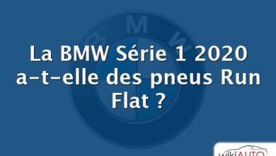 La BMW Série 1 2020 a-t-elle des pneus Run Flat ?