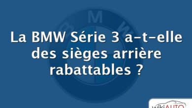 La BMW Série 3 a-t-elle des sièges arrière rabattables ?