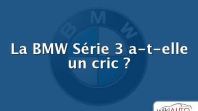 La BMW Série 3 a-t-elle un cric ?