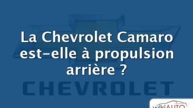 La Chevrolet Camaro est-elle à propulsion arrière ?