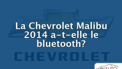 La Chevrolet Malibu 2014 a-t-elle le bluetooth?