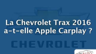 La Chevrolet Trax 2016 a-t-elle Apple Carplay ?