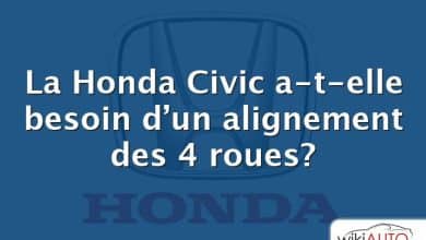 La Honda Civic a-t-elle besoin d’un alignement des 4 roues?