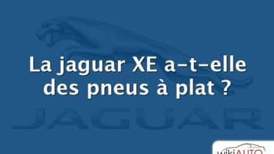 La jaguar XE a-t-elle des pneus à plat ?