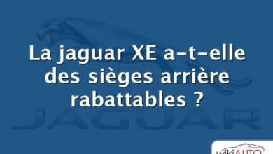 La jaguar XE a-t-elle des sièges arrière rabattables ?