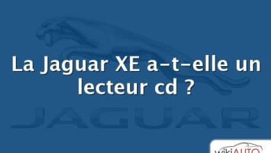 La Jaguar XE a-t-elle un lecteur cd ?