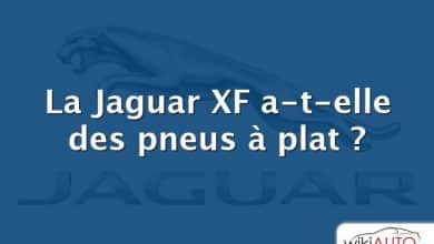 La Jaguar XF a-t-elle des pneus à plat ?
