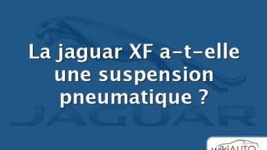 La jaguar XF a-t-elle une suspension pneumatique ?