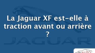 La Jaguar XF est-elle à traction avant ou arrière ?