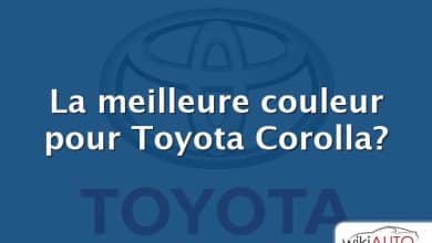 La meilleure couleur pour Toyota Corolla?