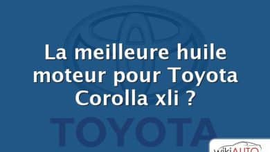 La meilleure huile moteur pour Toyota Corolla xli ?