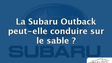 La Subaru Outback peut-elle conduire sur le sable ?