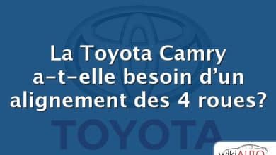 La Toyota Camry a-t-elle besoin d’un alignement des 4 roues?