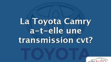 La Toyota Camry a-t-elle une transmission cvt?