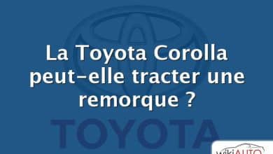 La Toyota Corolla peut-elle tracter une remorque ?