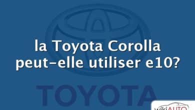 la Toyota Corolla peut-elle utiliser e10?