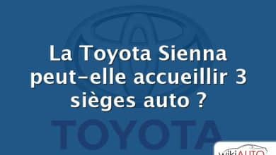 La Toyota Sienna peut-elle accueillir 3 sièges auto ?