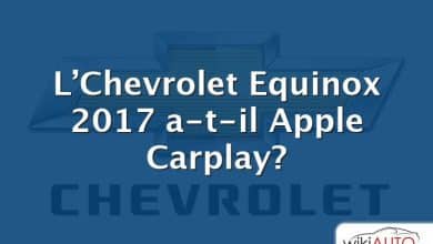 L’Chevrolet Equinox 2017 a-t-il Apple Carplay?