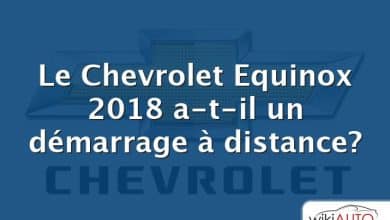 Le Chevrolet Equinox 2018 a-t-il un démarrage à distance?