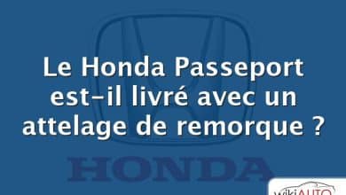 Le Honda Passeport est-il livré avec un attelage de remorque ?