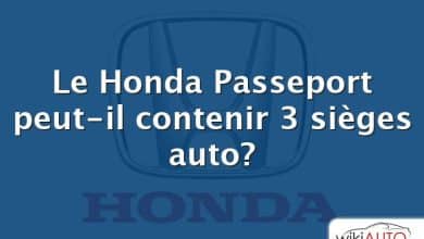 Le Honda Passeport peut-il contenir 3 sièges auto?