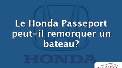 Le Honda Passeport peut-il remorquer un bateau?