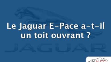 Le Jaguar E-Pace a-t-il un toit ouvrant ?