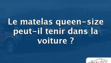 Le matelas queen-size peut-il tenir dans la voiture ?