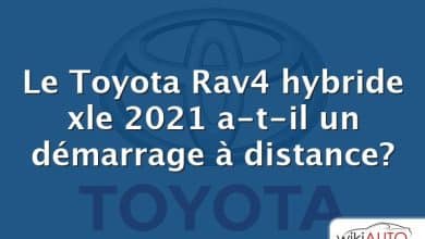Le Toyota Rav4 hybride xle 2021 a-t-il un démarrage à distance?