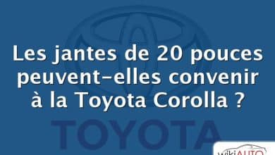 Les jantes de 20 pouces peuvent-elles convenir à la Toyota Corolla ?