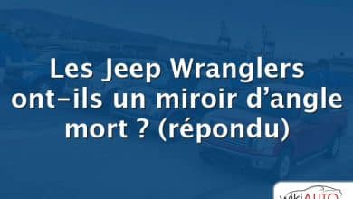 Les Jeep Wranglers ont-ils un miroir d’angle mort ?  (répondu)