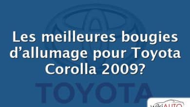 Les meilleures bougies d’allumage pour Toyota Corolla 2009?
