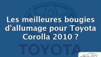 Les meilleures bougies d’allumage pour Toyota Corolla 2010 ?