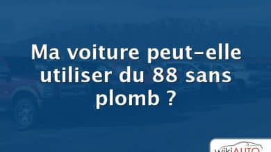 Ma voiture peut-elle utiliser du 88 sans plomb ?